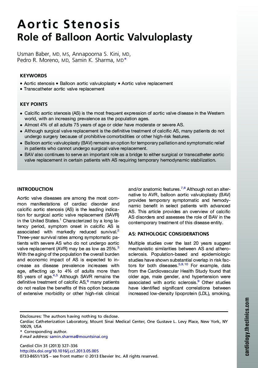 Aortic Stenosis