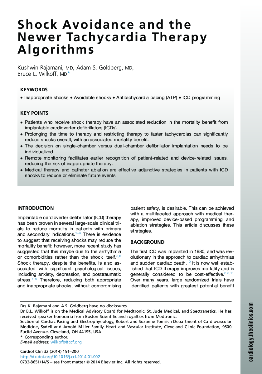 Shock Avoidance and the Newer Tachycardia Therapy Algorithms