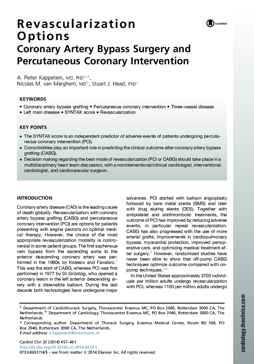 Revascularization Options