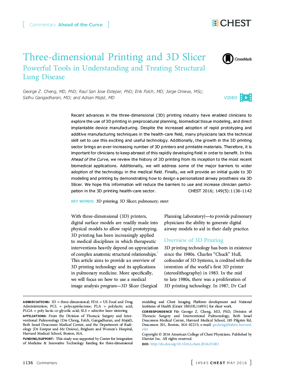 Three-dimensional Printing and 3D Slicer : Powerful Tools in Understanding and Treating Structural Lung Disease
