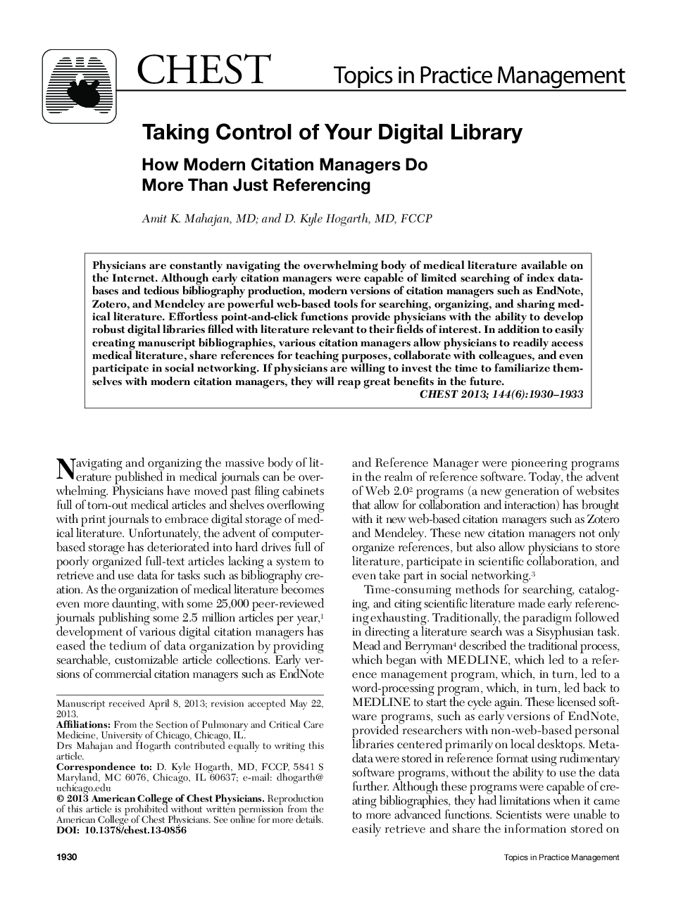 Taking Control of Your Digital Library