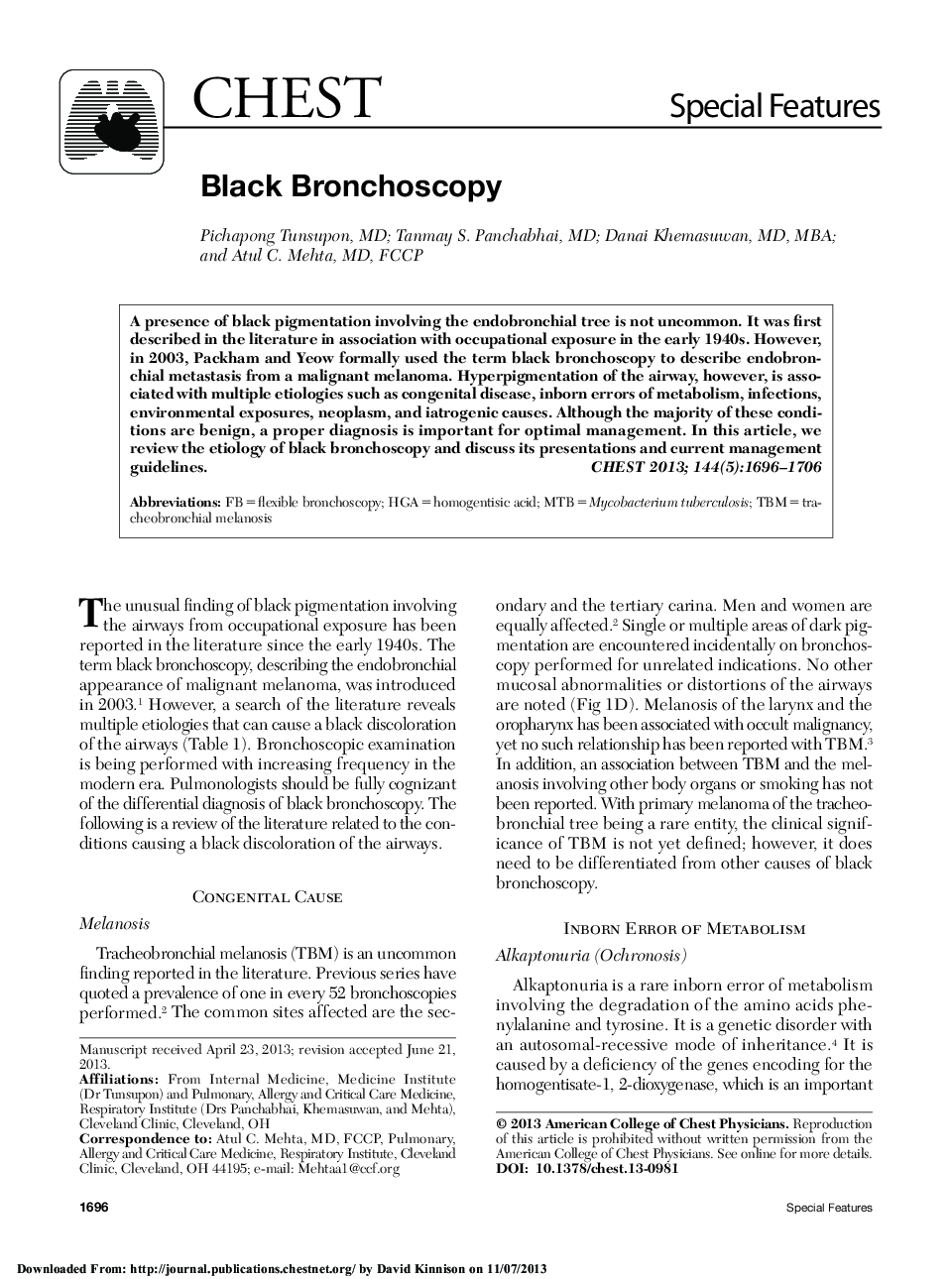 Black Bronchoscopy