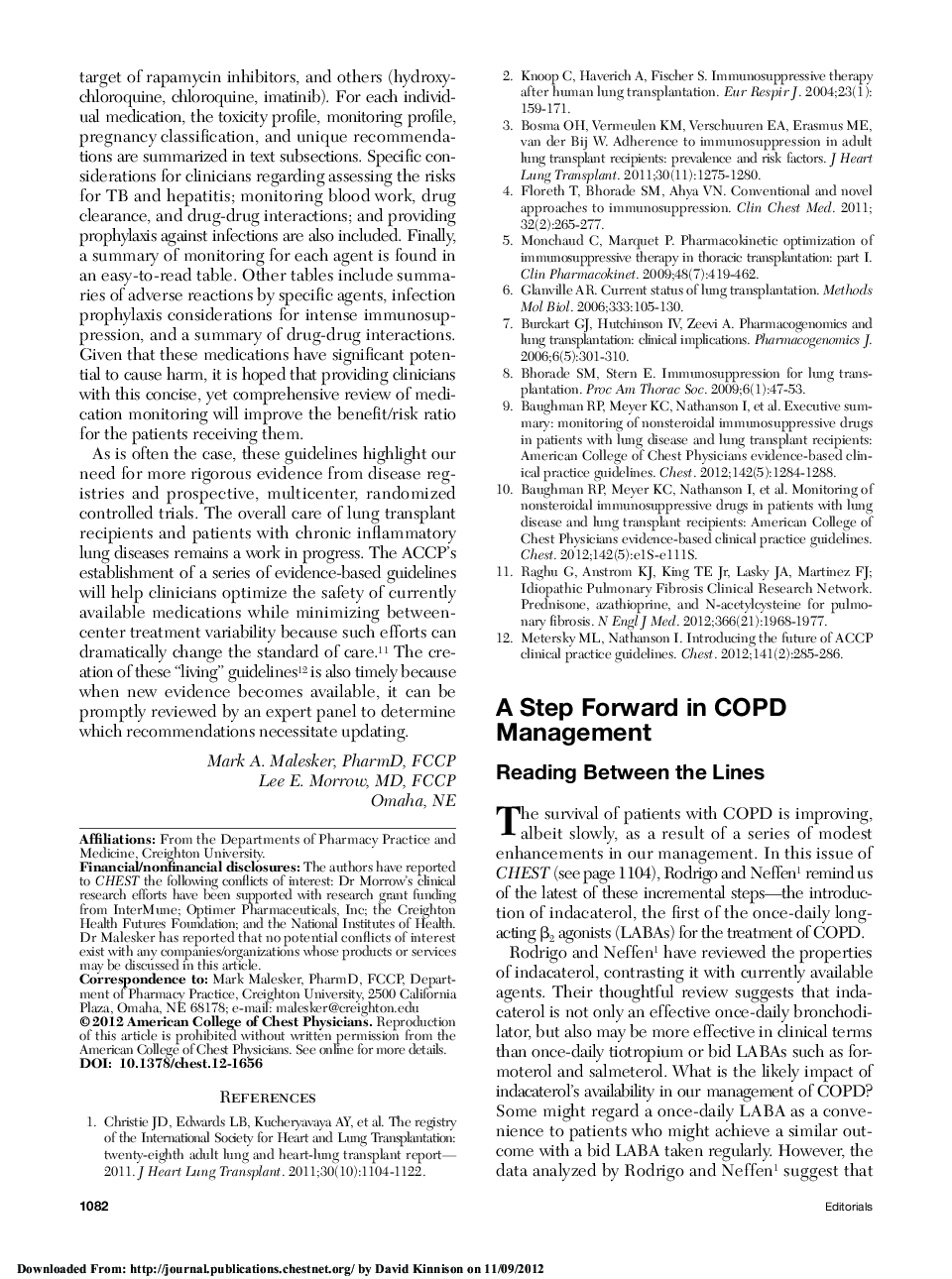A Step Forward in COPD Management