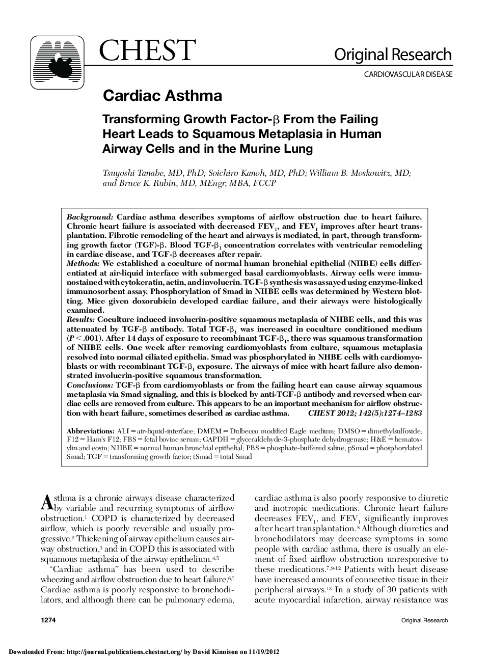 Cardiac Asthma