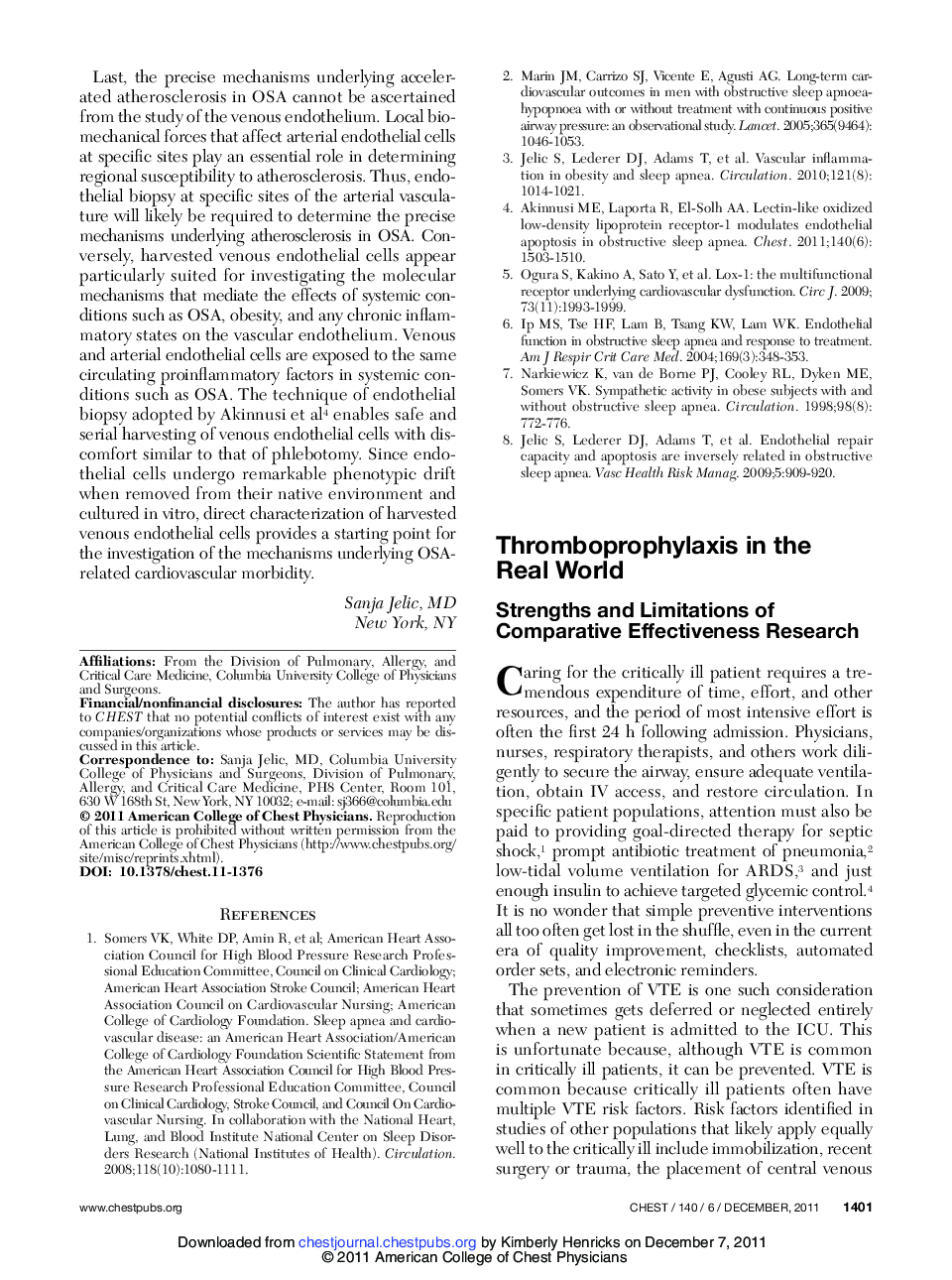 Thromboprophylaxis in the Real World