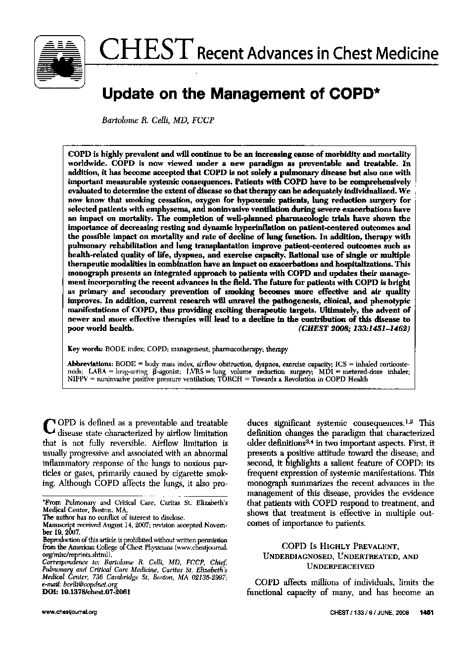 Update on the Management of COPD 