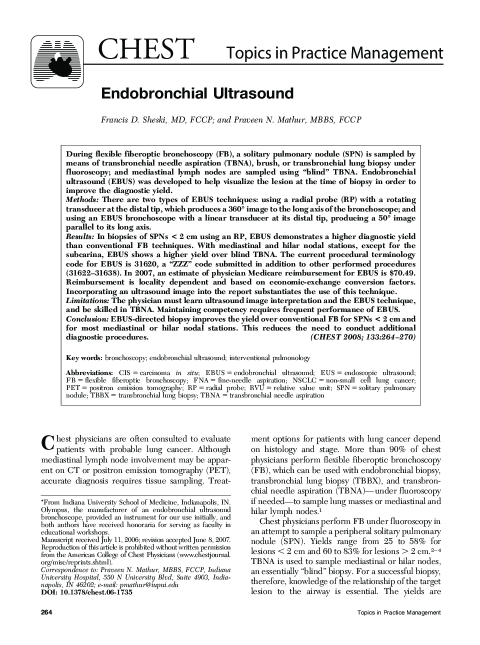 Endobronchial Ultrasound 