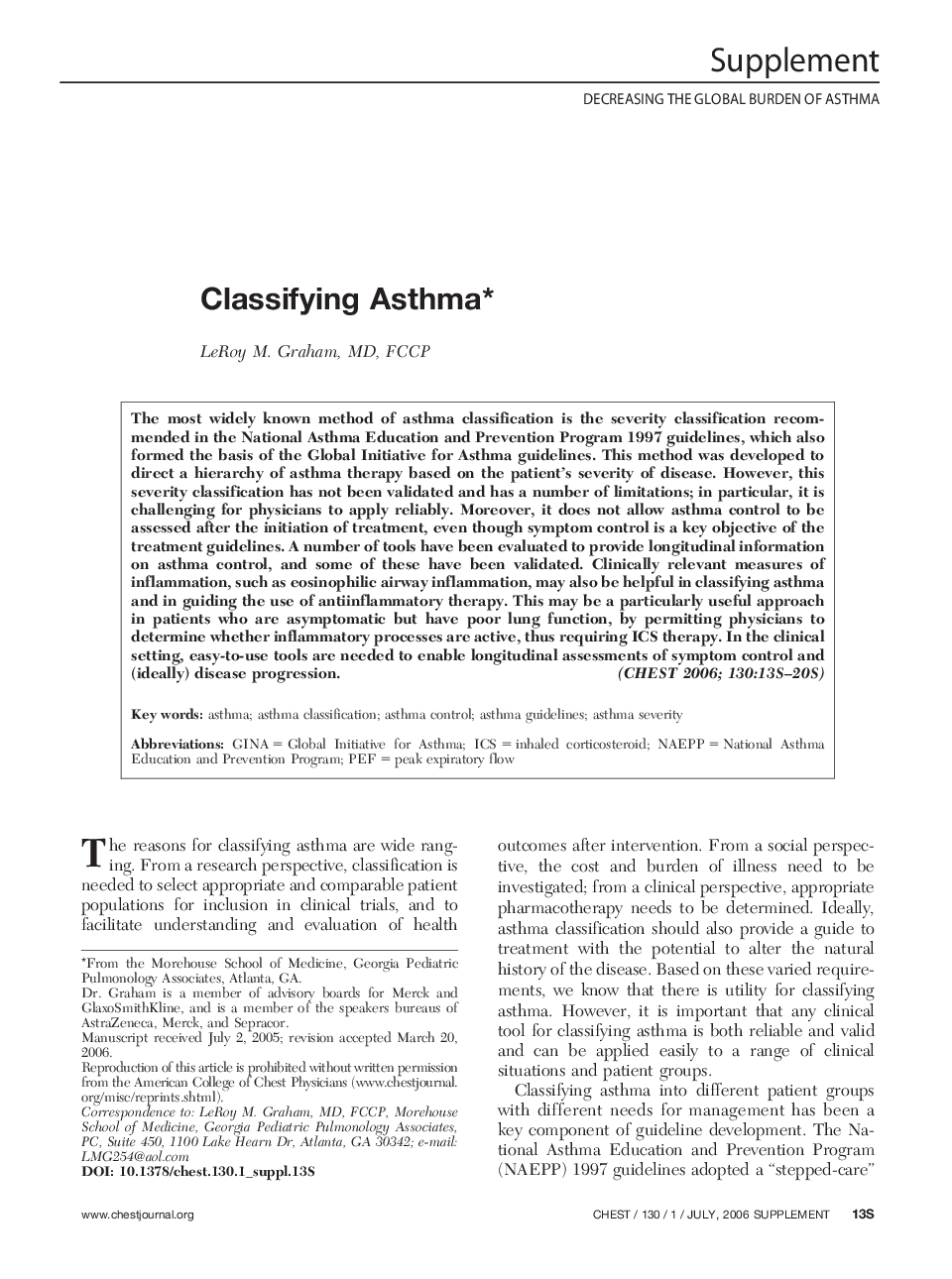 Classifying Asthma 