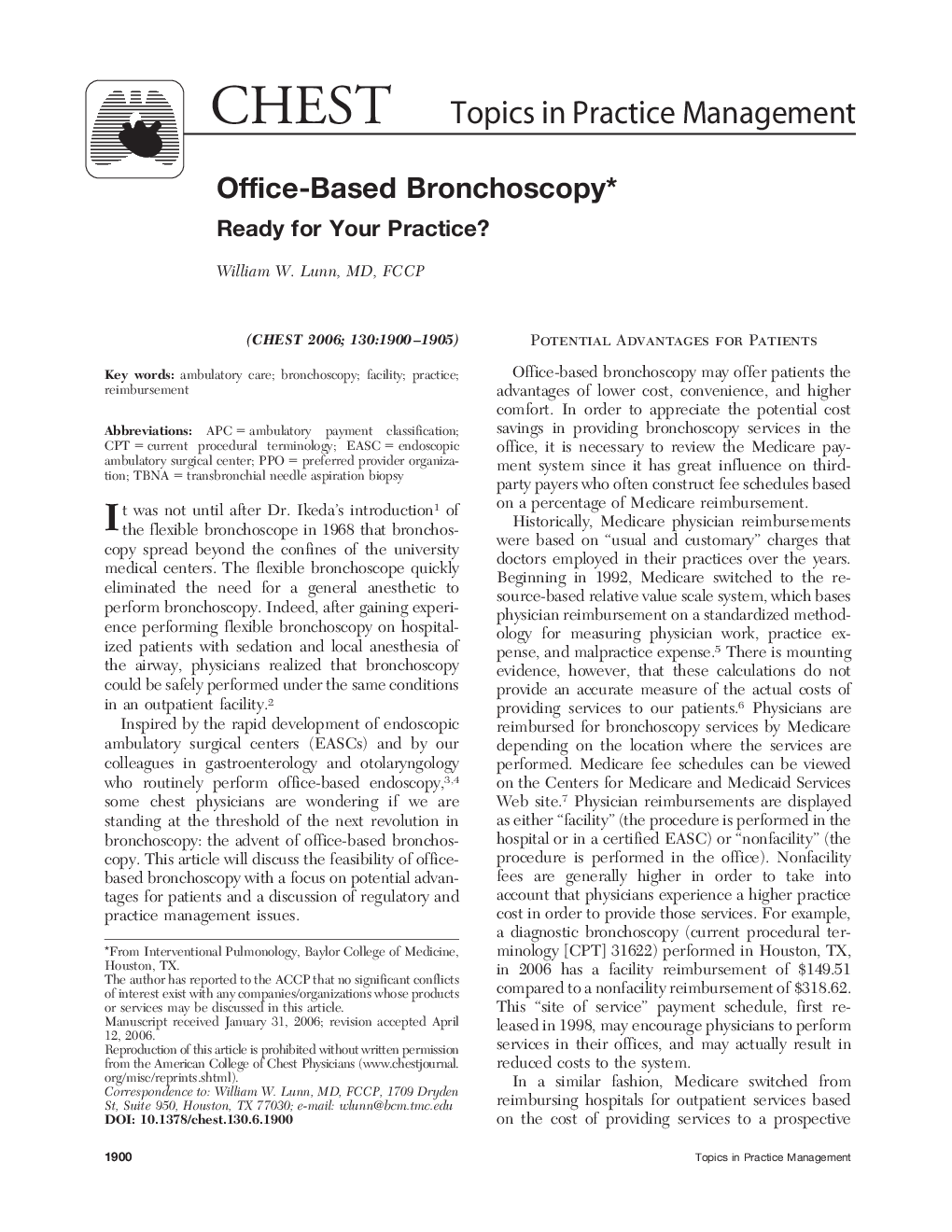 Office-Based Bronchoscopy