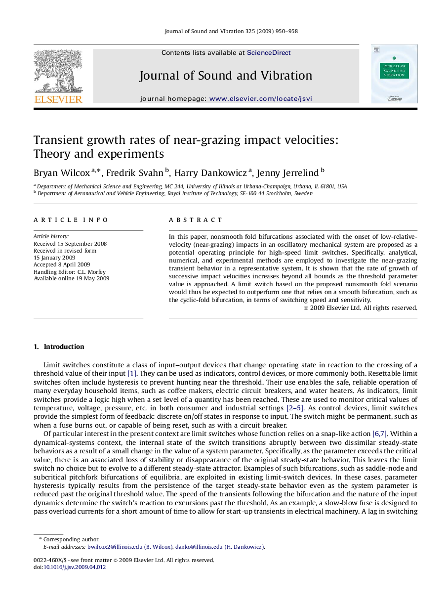 Transient growth rates of near-grazing impact velocities: Theory and experiments