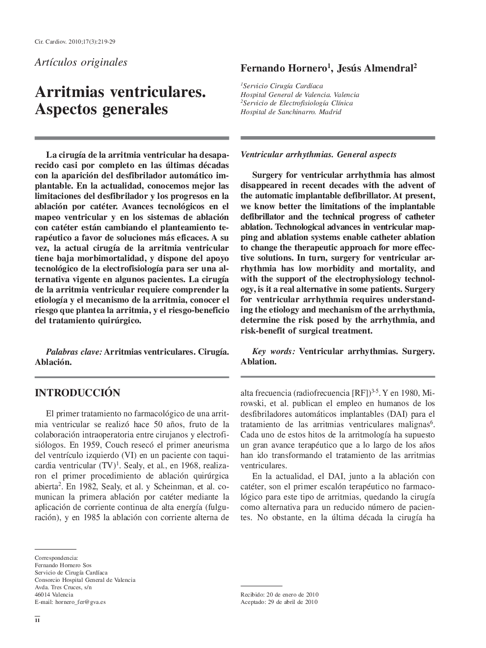 Arritmias ventriculares. Aspectos generales