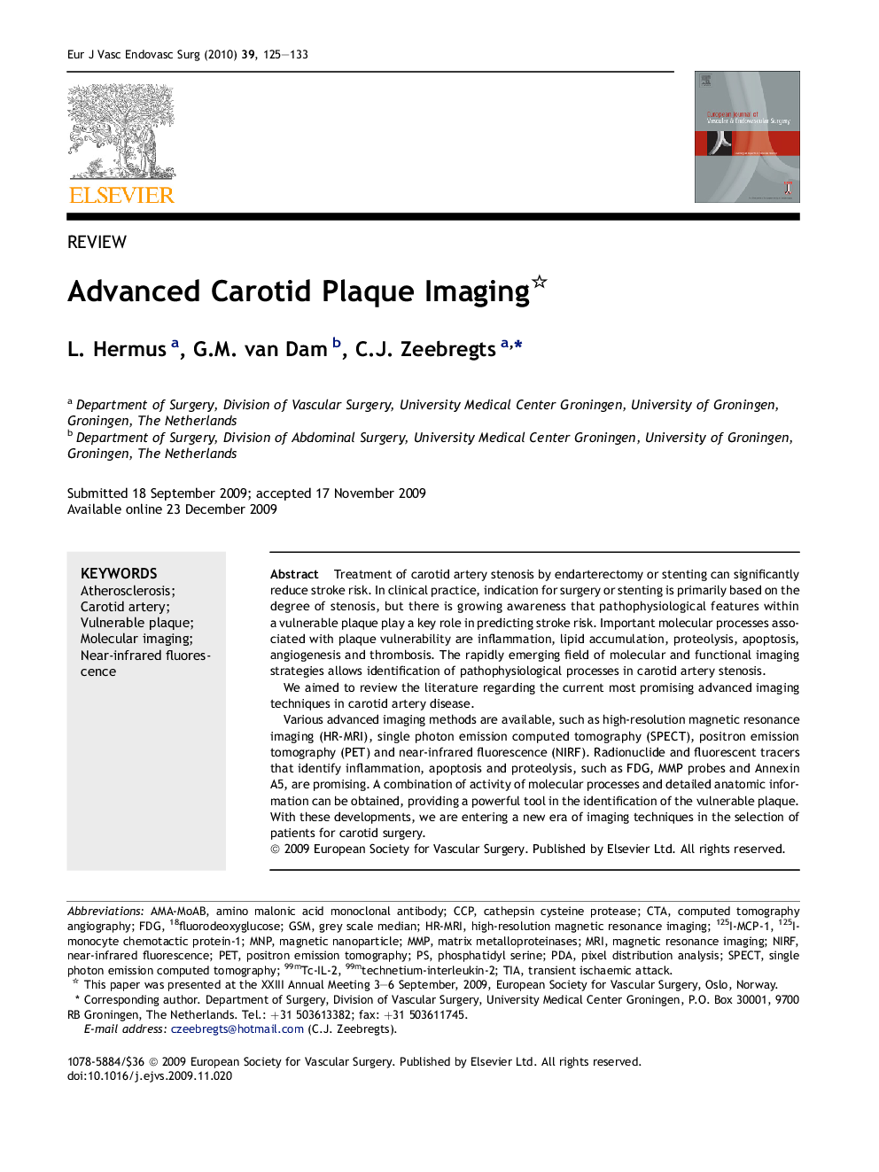 Advanced Carotid Plaque Imaging 