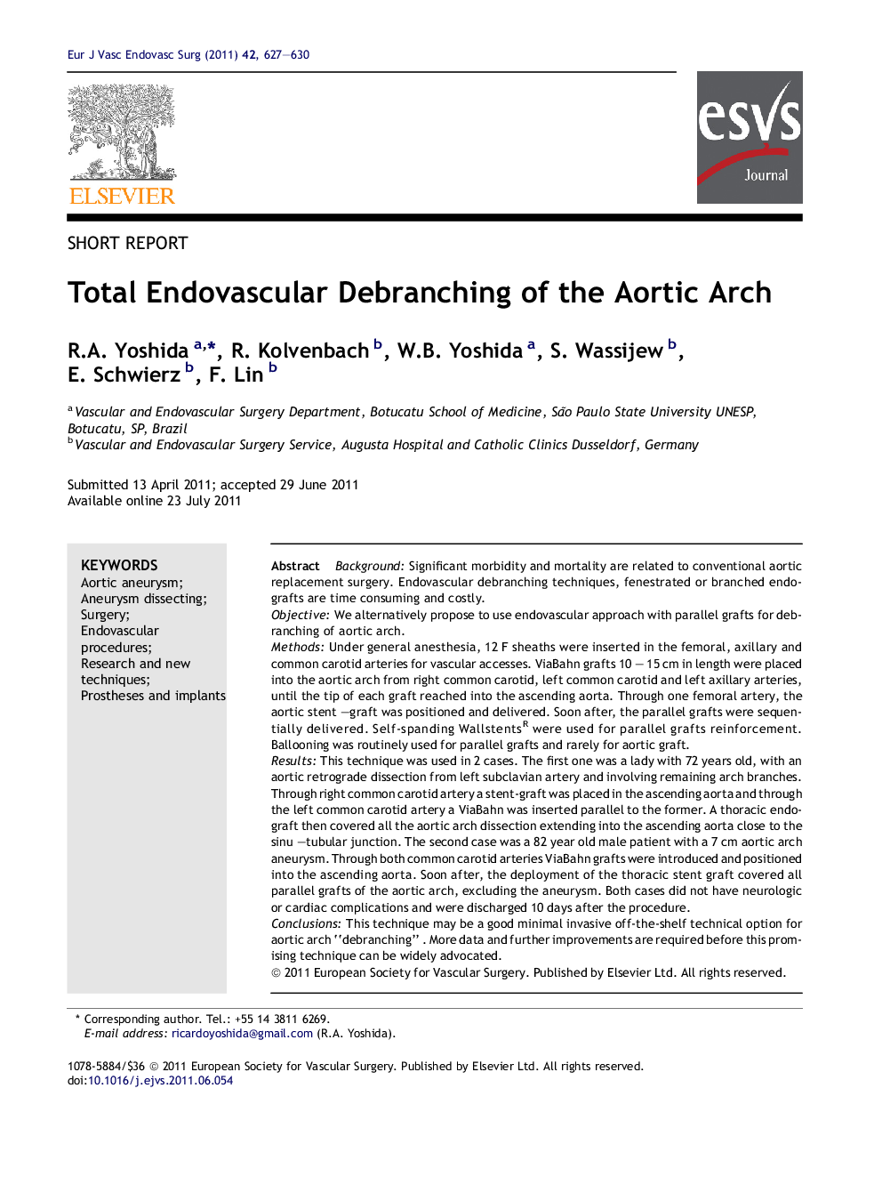 Total Endovascular Debranching of the Aortic Arch