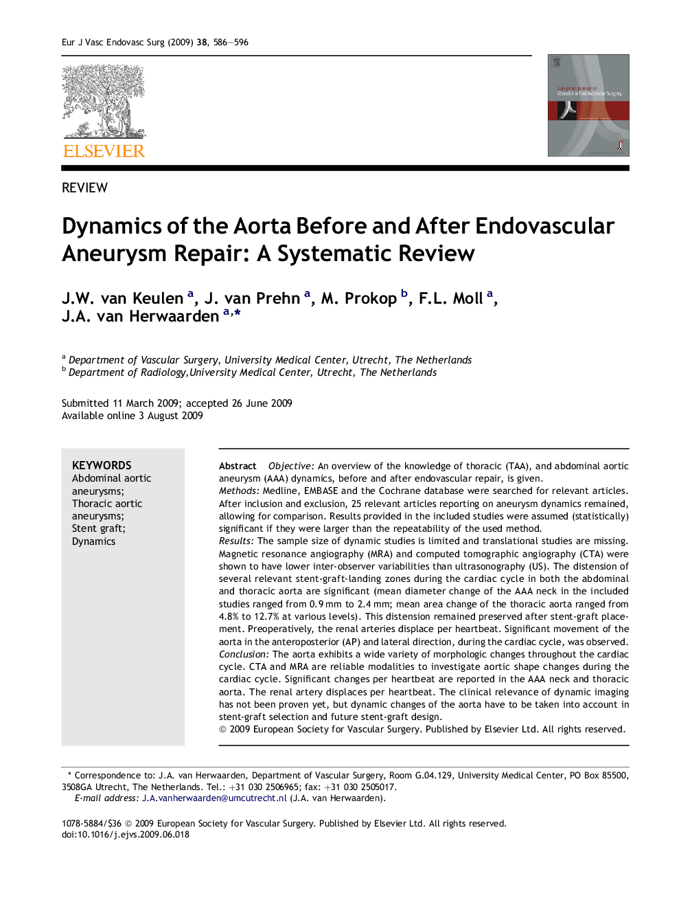 Dynamics of the Aorta Before and After Endovascular Aneurysm Repair: A Systematic Review