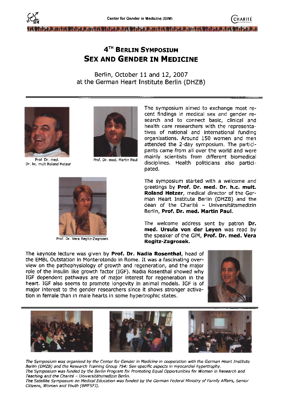 4th Berlin symposium sex and gender in medicine