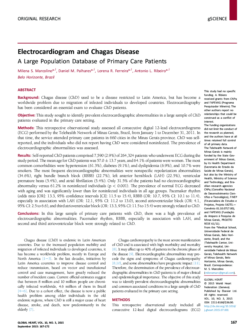 Electrocardiogram and Chagas Disease