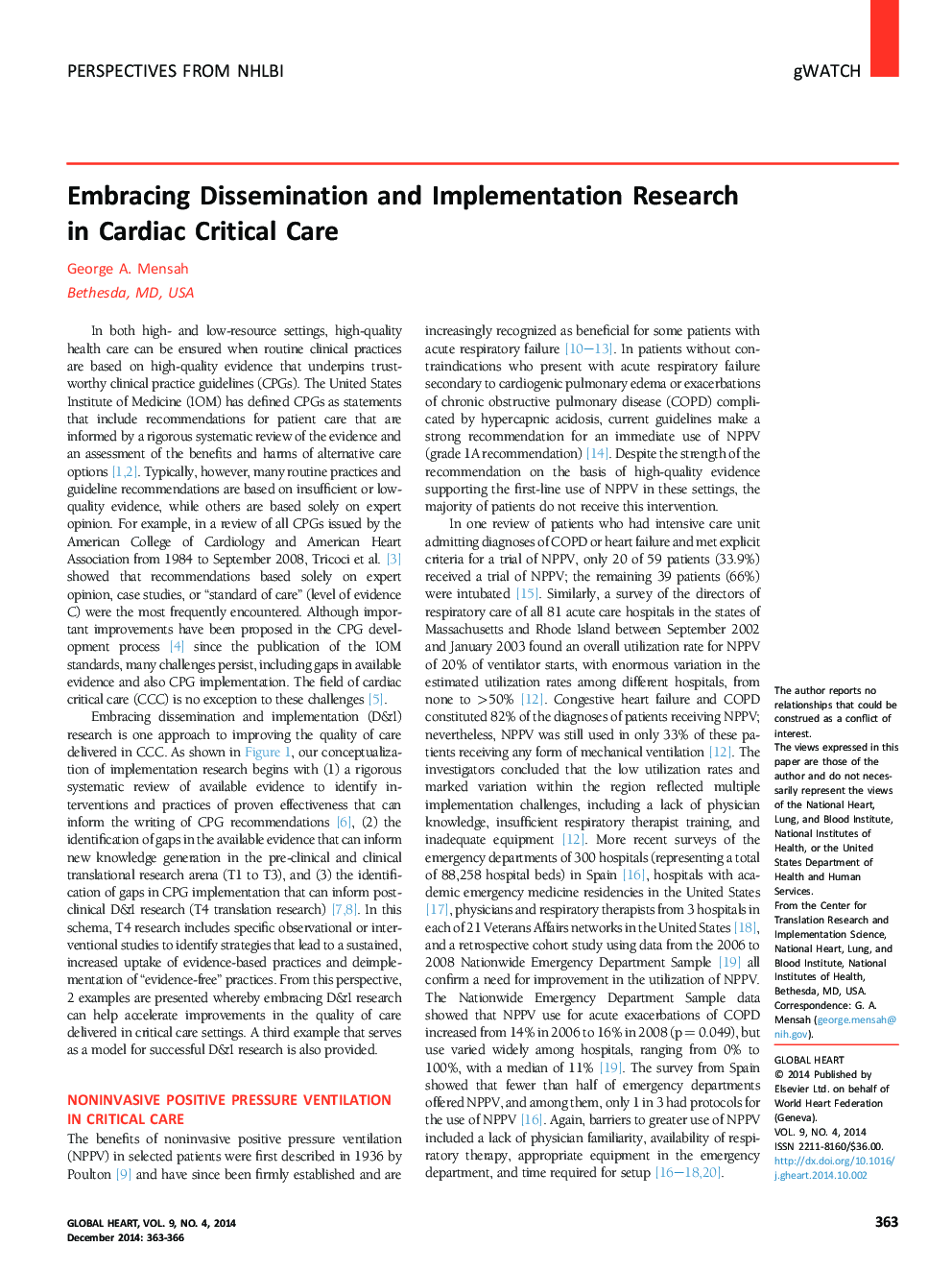 Embracing Dissemination and Implementation Research in Cardiac Critical Care