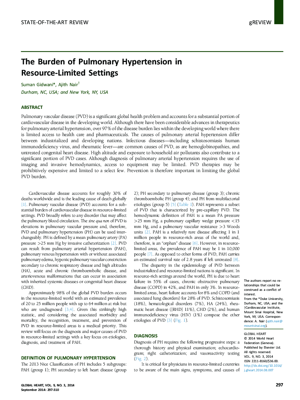 The Burden of Pulmonary Hypertension in Resource-Limited Settings 