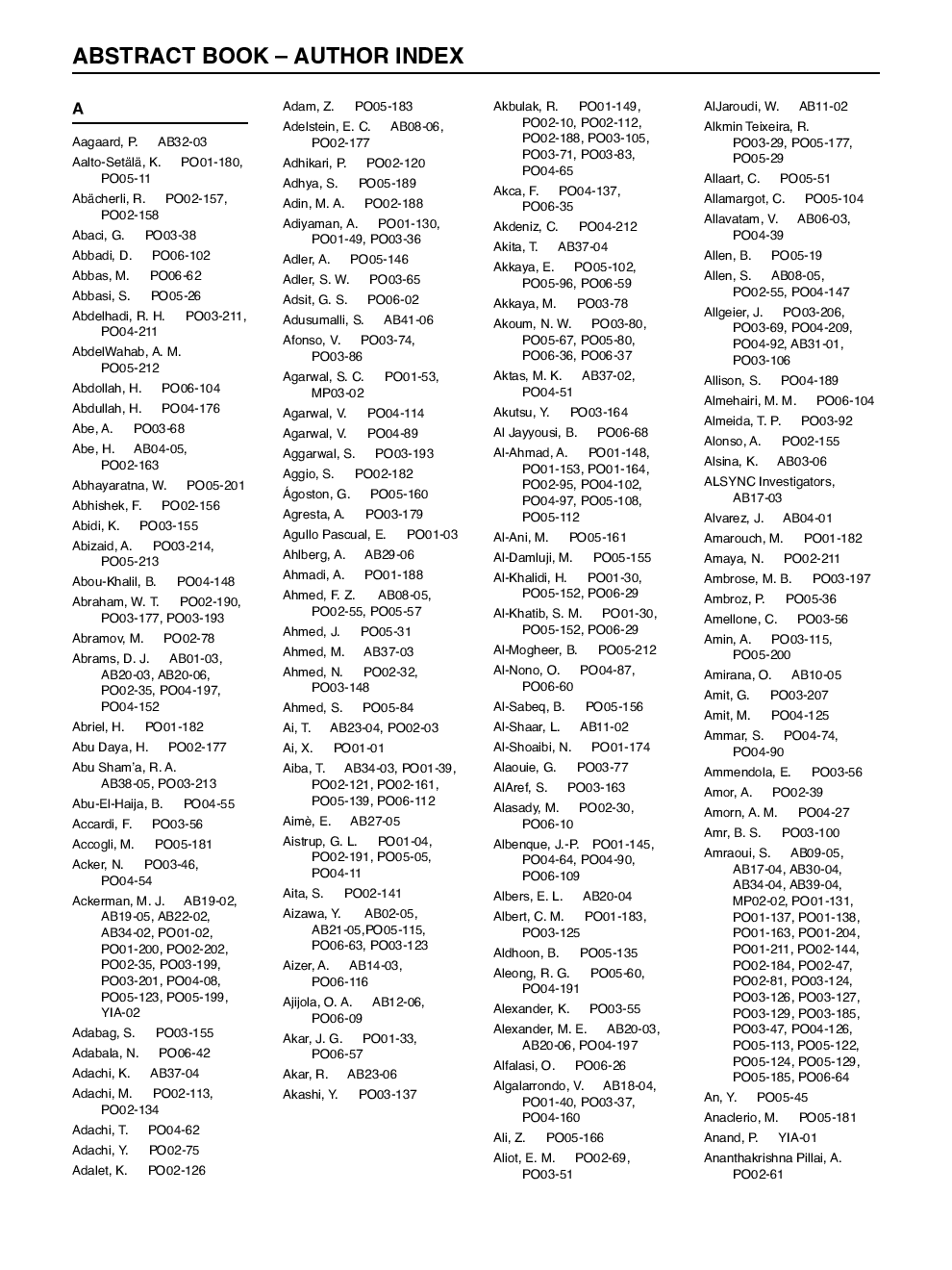 Author Index