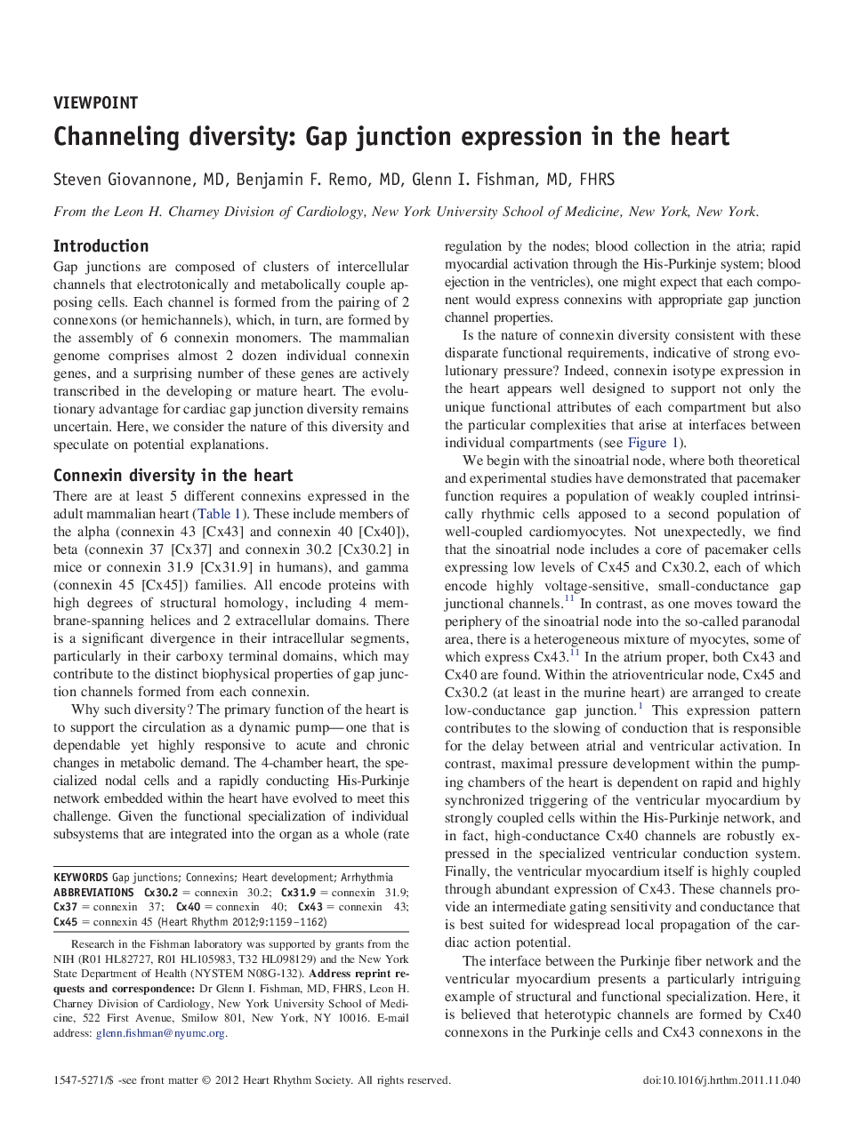 Channeling diversity: Gap junction expression in the heart