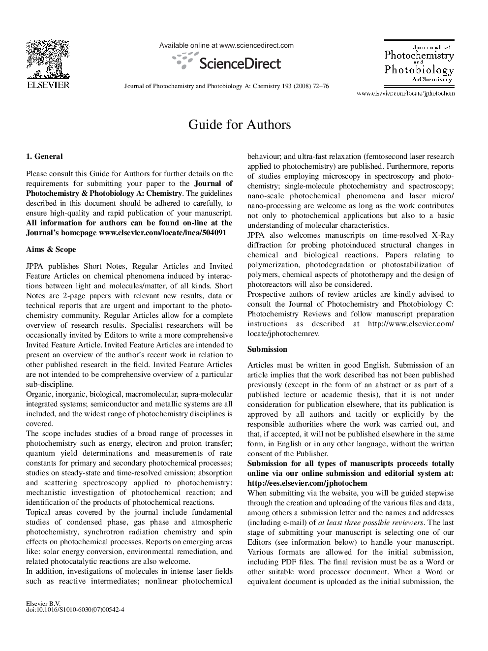 Guide for Authors