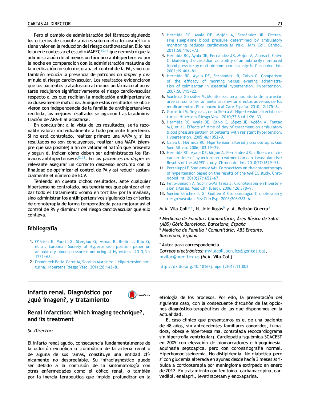 عکس صفحه اول مقاله: Infarto renal. Diagnóstico por ¿qué imagen?, y tratamiento Infarto renal. Diagnóstico por ¿qué imagen?, y tratamiento