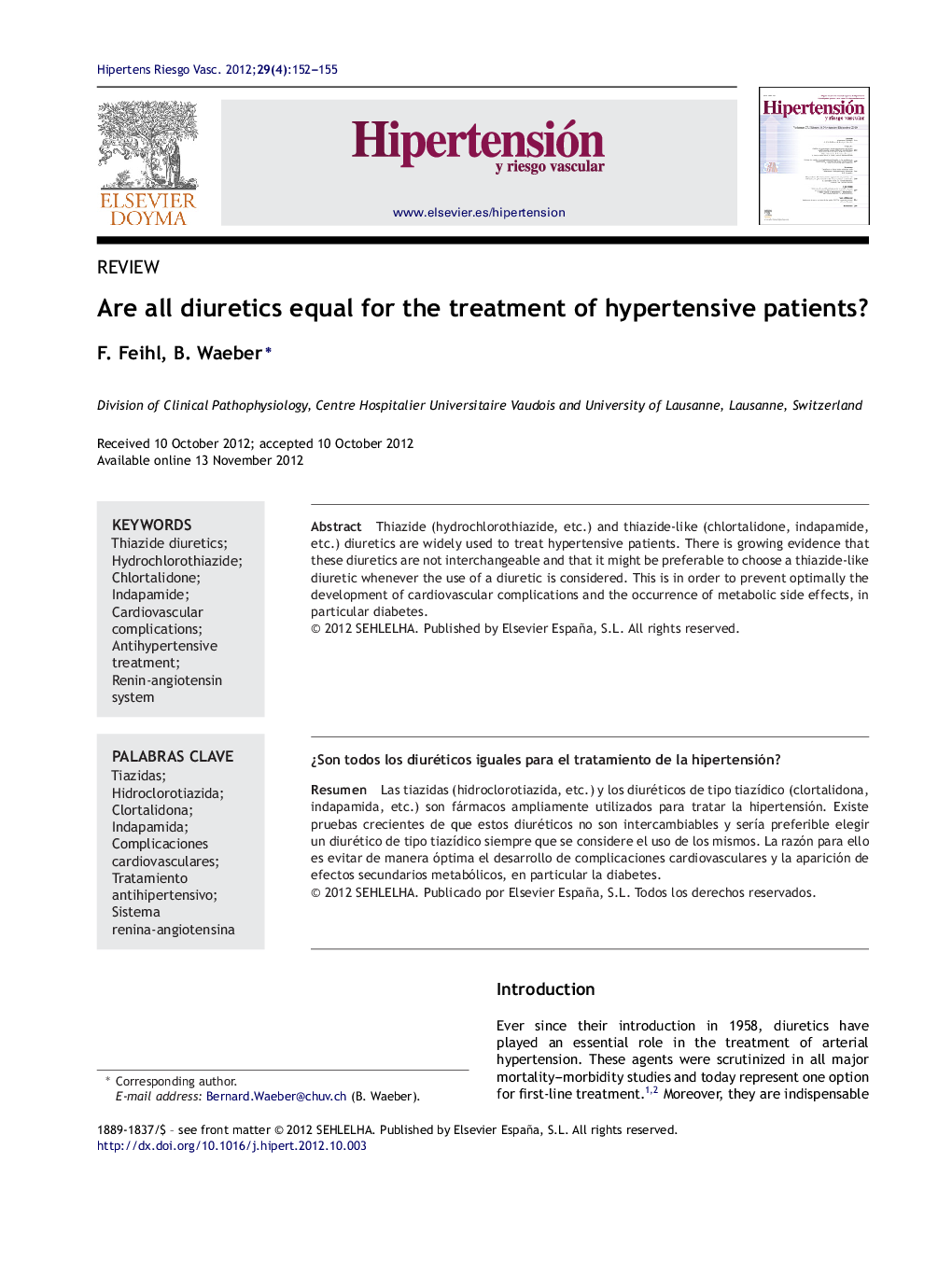 Are all diuretics equal for the treatment of hypertensive patients?