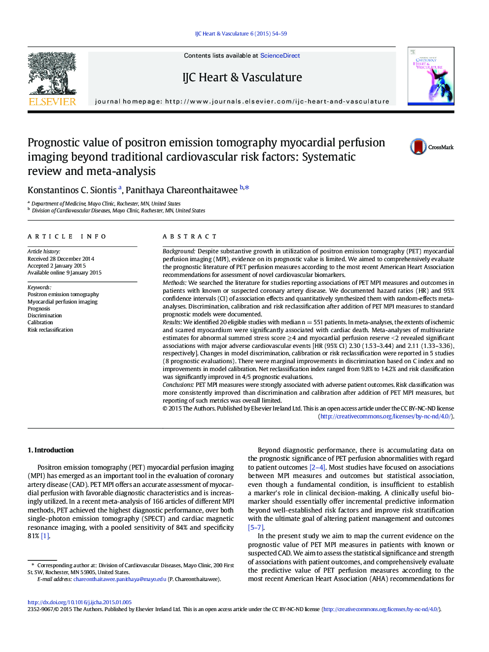 Prognostic value of positron emission tomography myocardial perfusion imaging beyond traditional cardiovascular risk factors: Systematic review and meta-analysis