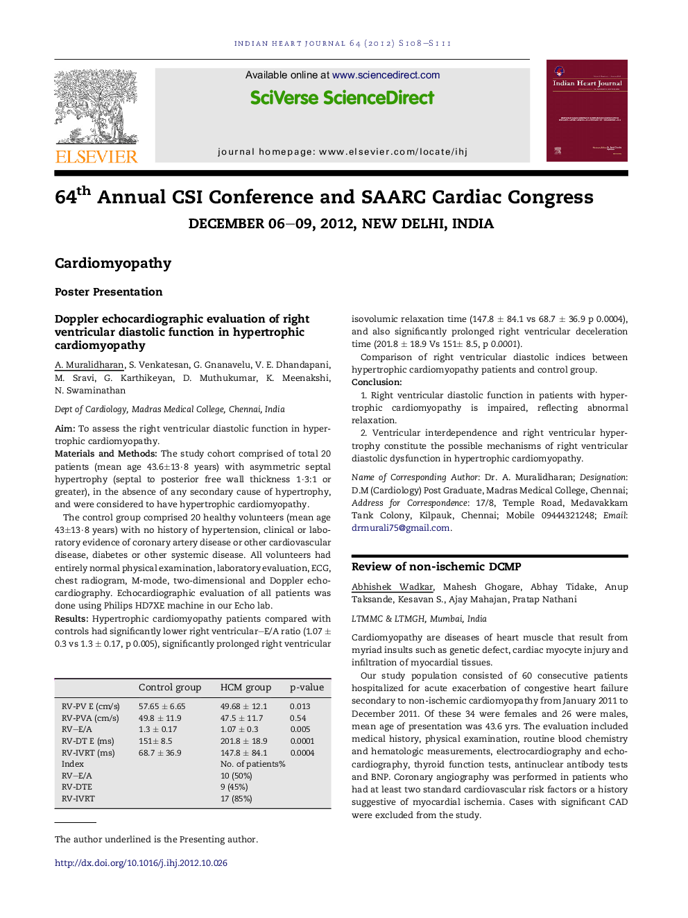 Cardiomyopathy