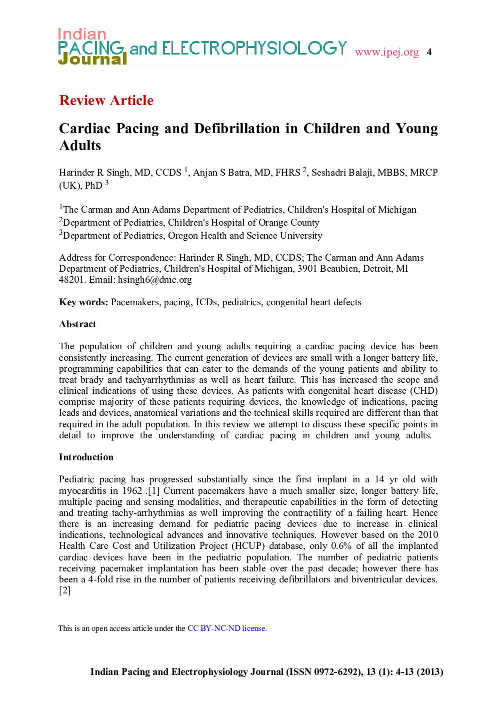 Cardiac Pacing and Defibrillation in Children and Young Adults