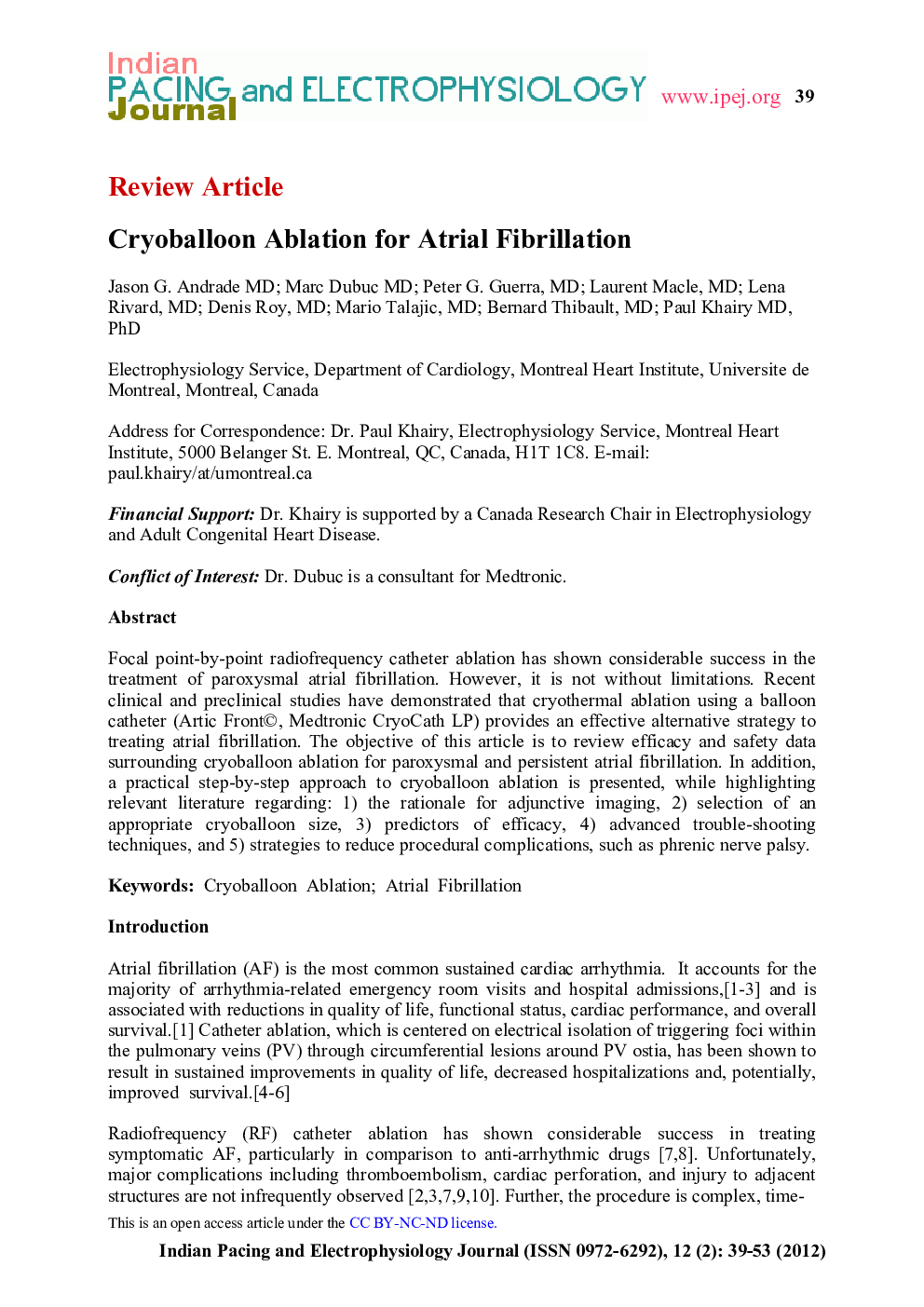 Cryoballoon Ablation for Atrial Fibrillation 