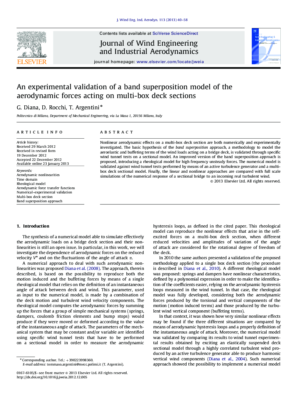 An experimental validation of a band superposition model of the aerodynamic forces acting on multi-box deck sections