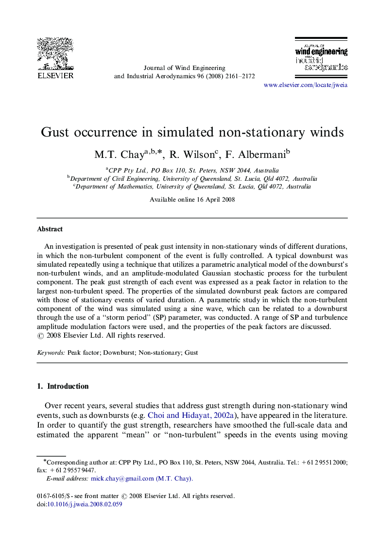 Gust occurrence in simulated non-stationary winds