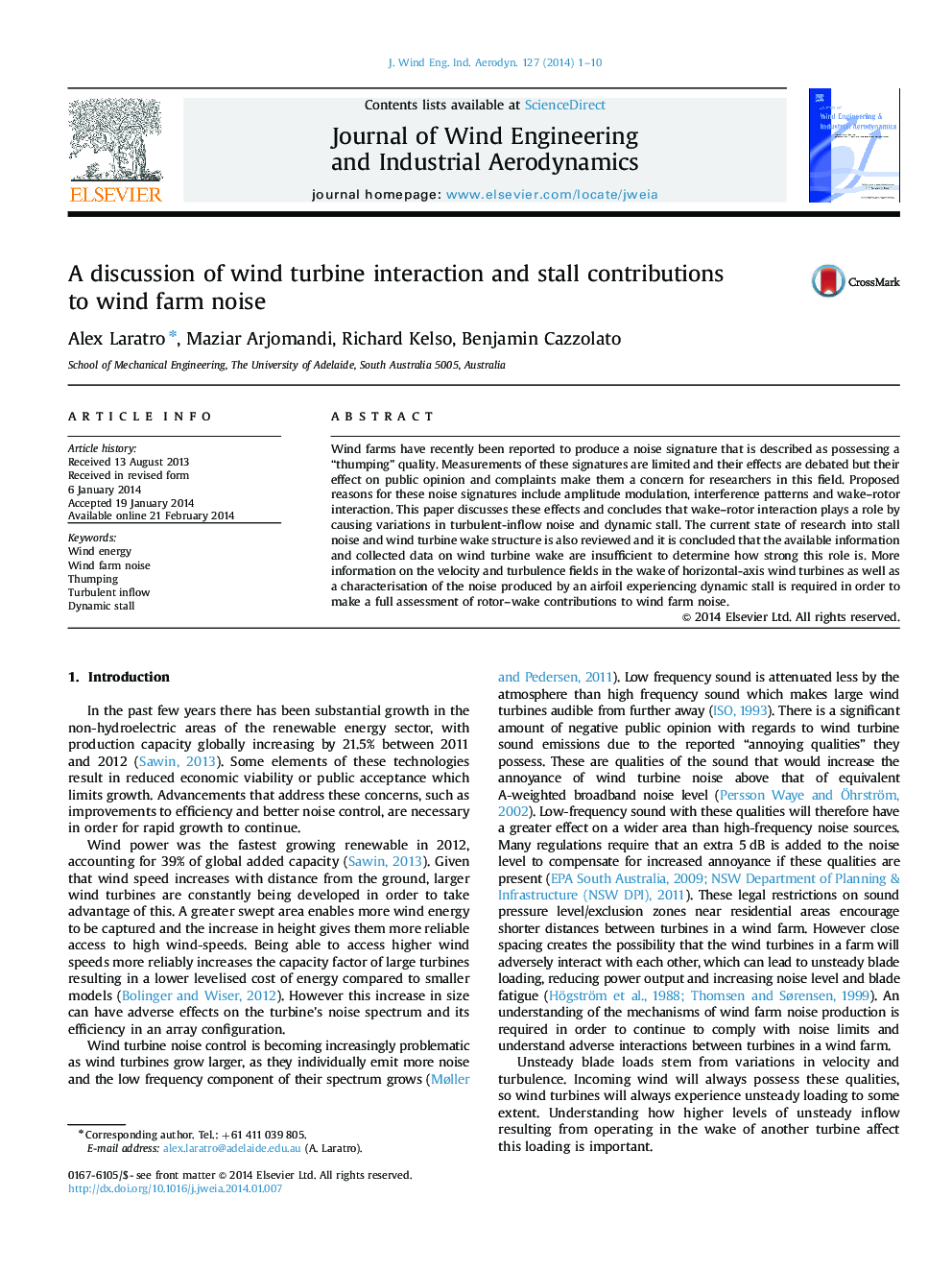 A discussion of wind turbine interaction and stall contributions to wind farm noise