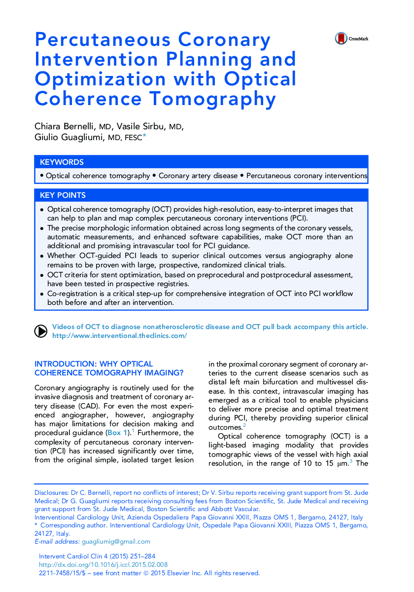 Percutaneous Coronary Intervention Planning and Optimization with Optical Coherence Tomography