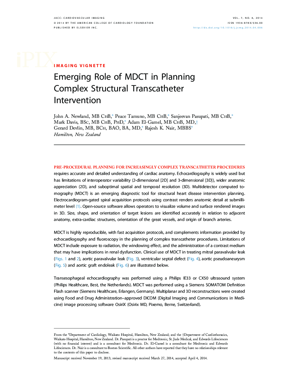 Emerging Role of MDCT in Planning Complex Structural Transcatheter Intervention