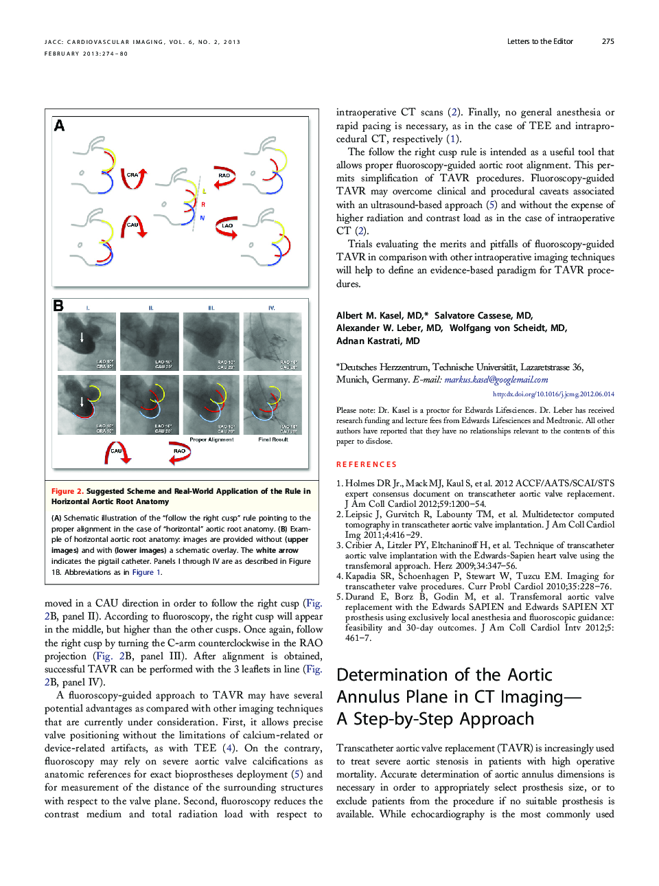 Determination of the Aortic Annulus Plane in CT Imaging-A Step-by-Step Approach