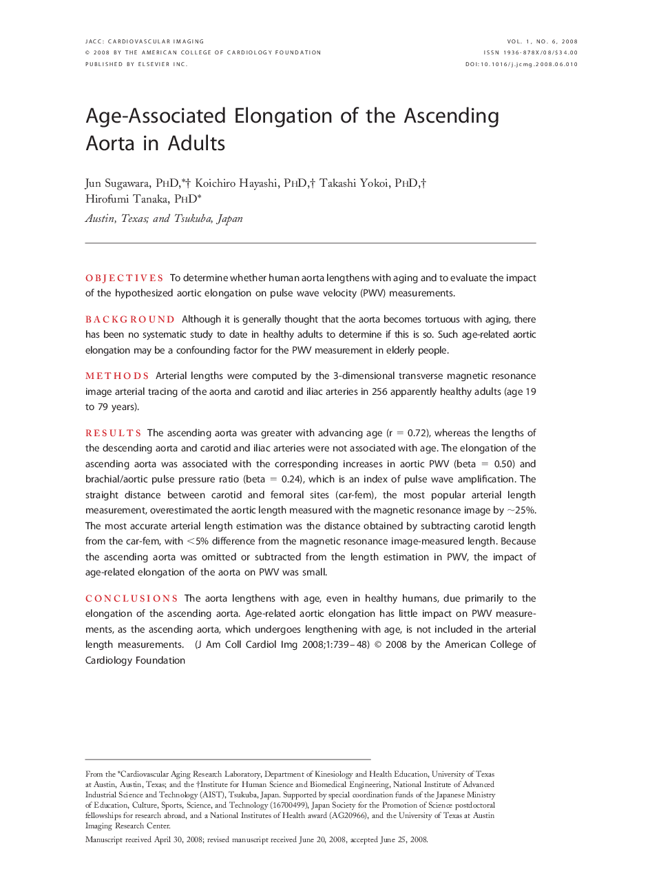 Age-Associated Elongation of the Ascending Aorta in Adults 