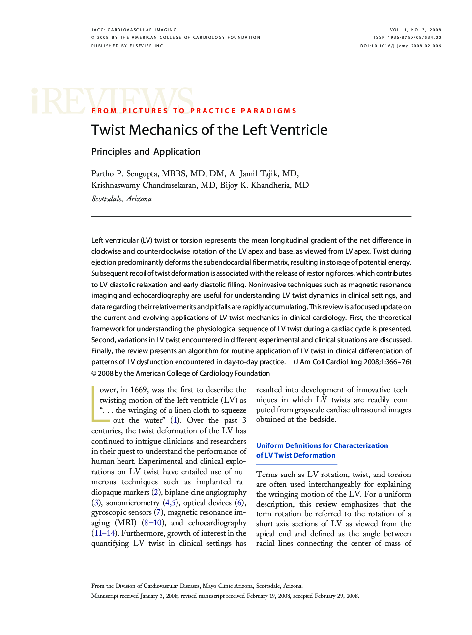 Twist Mechanics of the Left Ventricle: Principles and Application