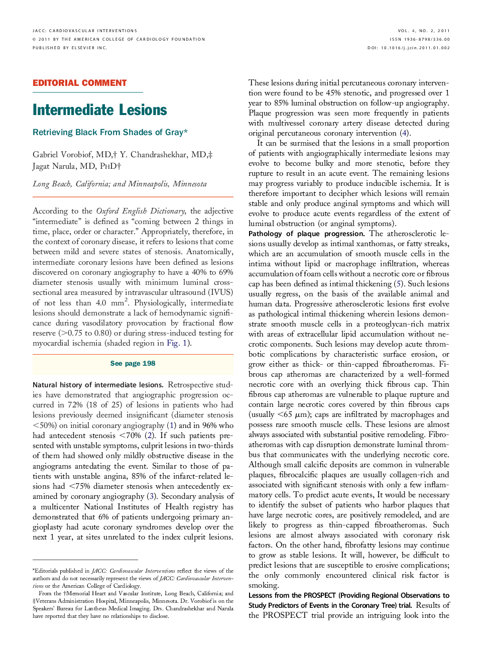 Intermediate Lesions