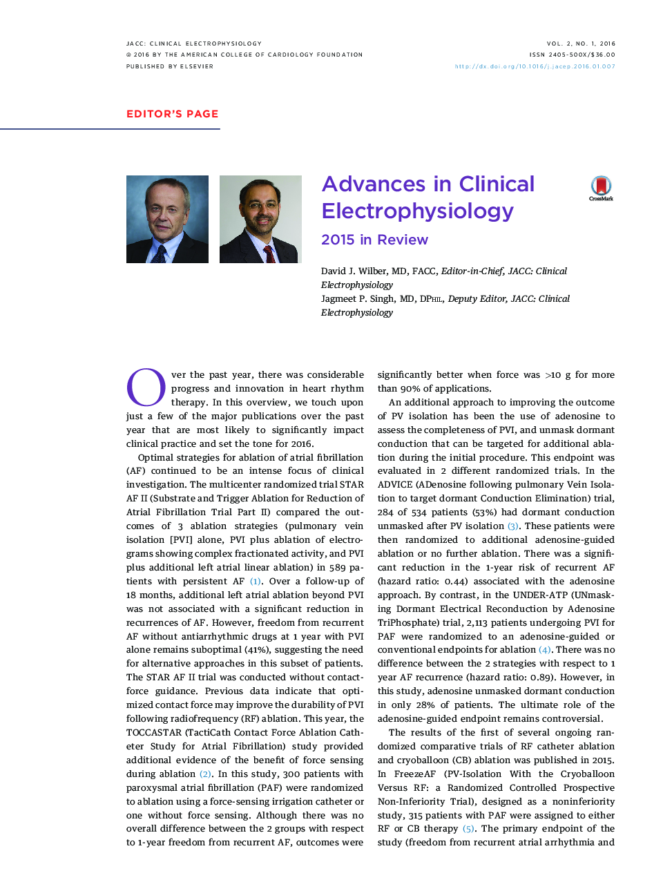 Advances in Clinical Electrophysiology