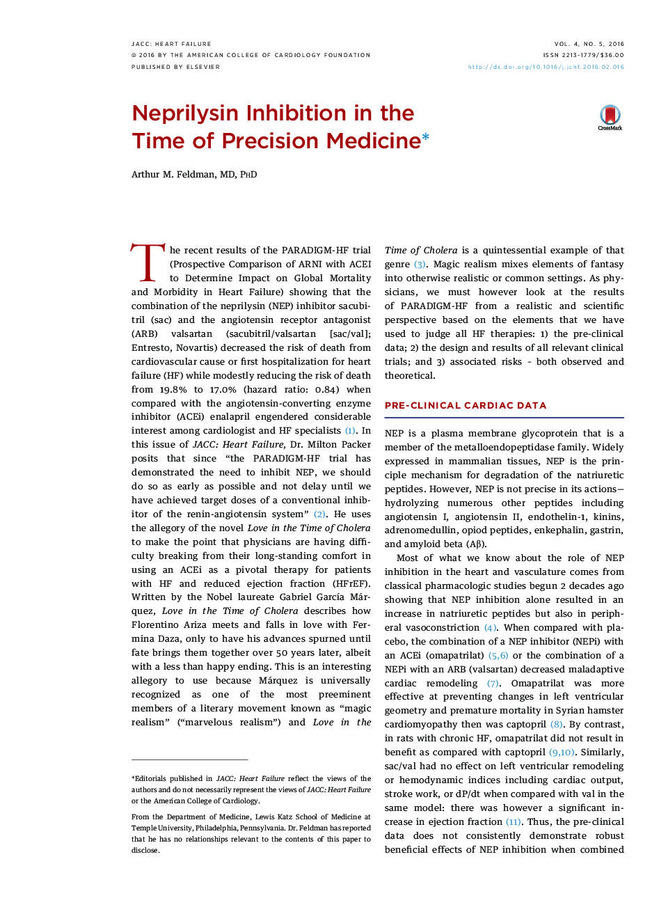 Neprilysin Inhibition in the TimeÂ ofÂ Precision Medicineâ