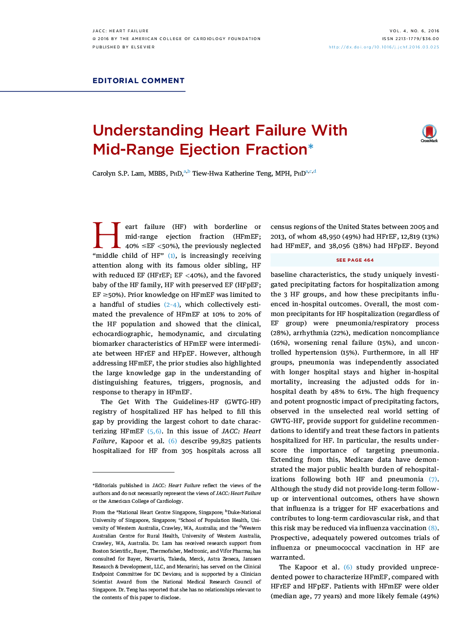 Understanding Heart Failure With Mid-Range Ejection Fractionâ