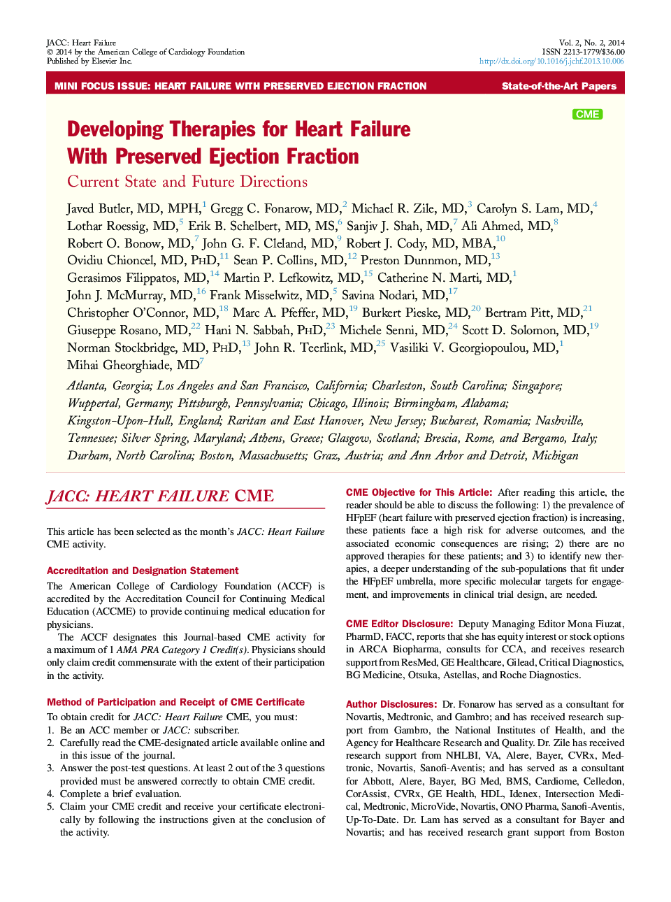 Developing Therapies for Heart Failure With Preserved Ejection Fraction : Current State and Future Directions