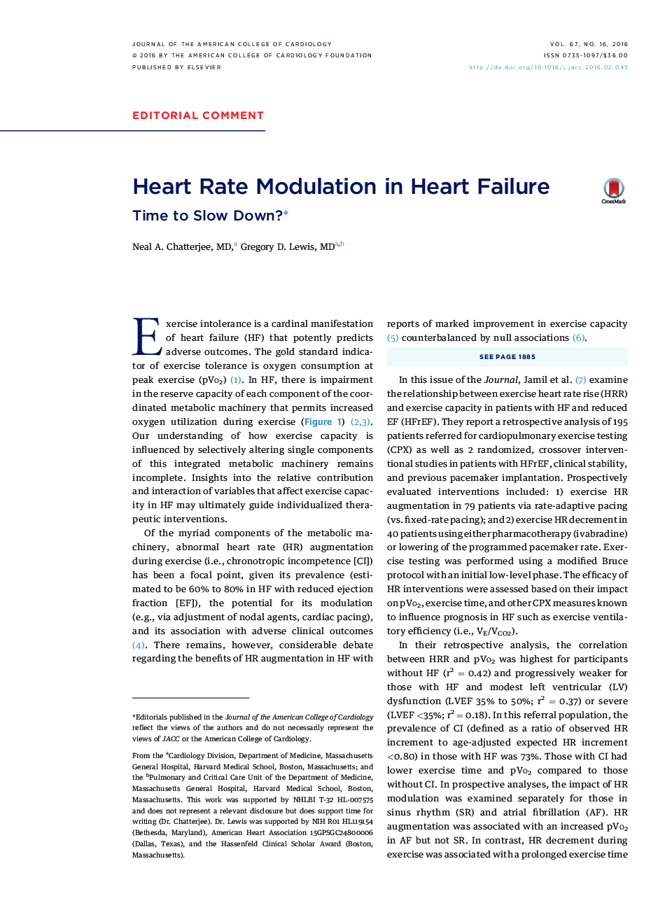 Heart Rate Modulation in Heart Failure