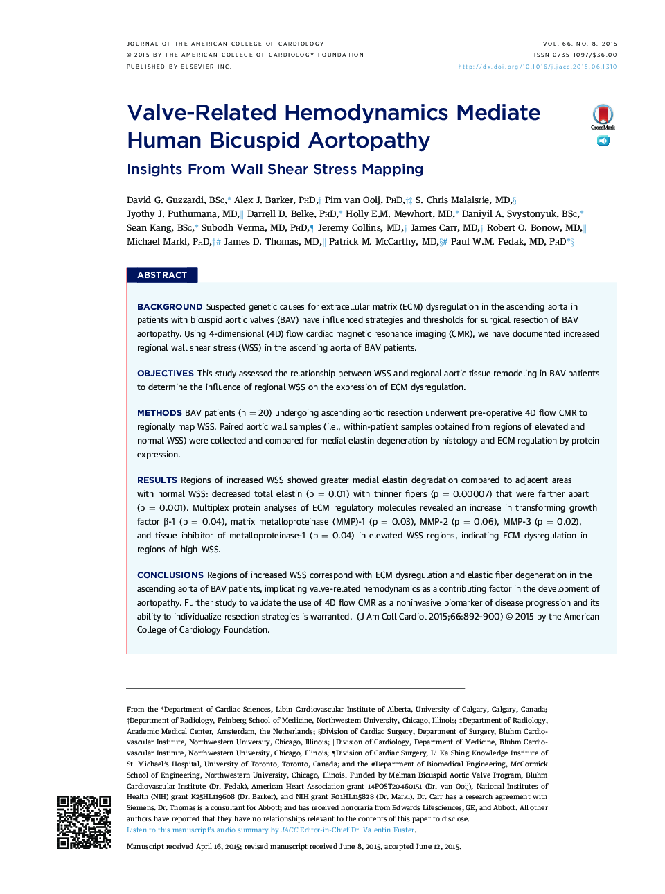 Valve-Related Hemodynamics Mediate Human Bicuspid Aortopathy : Insights From Wall Shear Stress Mapping