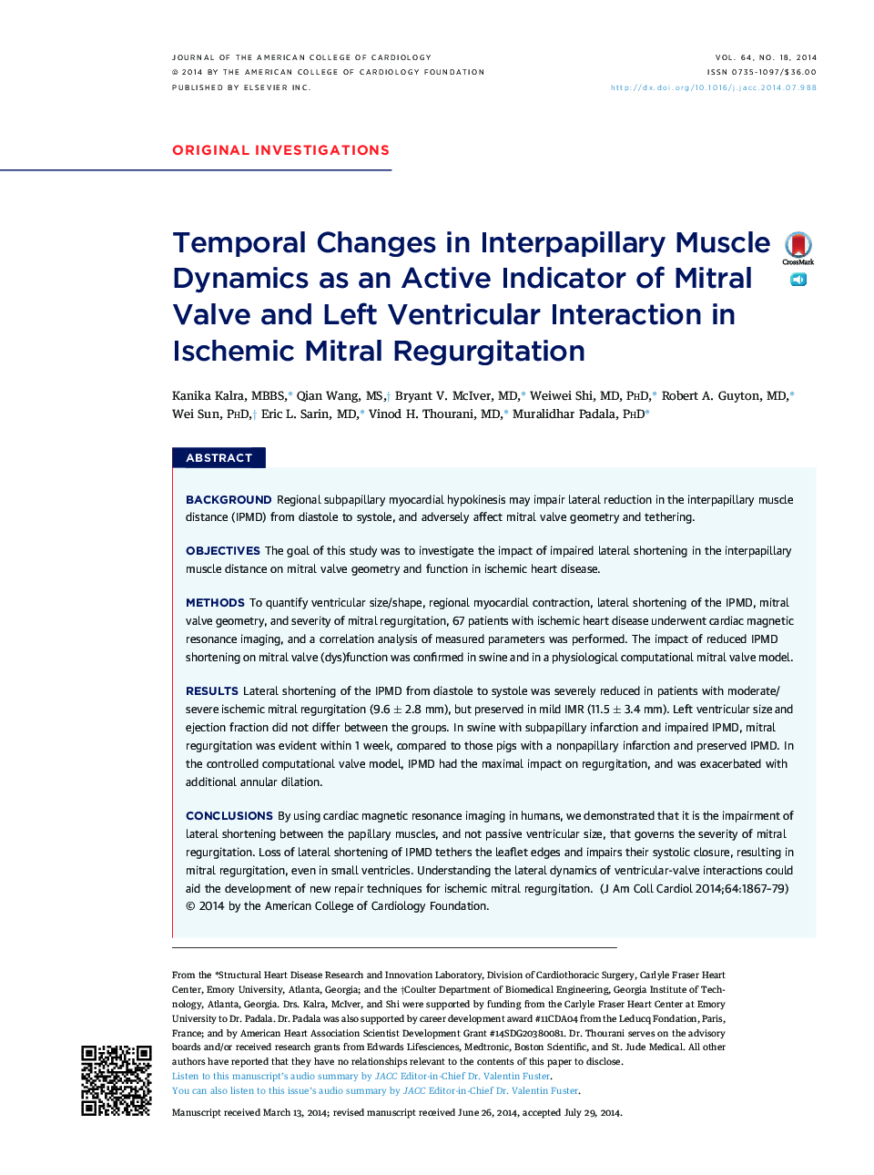 Temporal Changes in Interpapillary Muscle Dynamics as an Active Indicator of Mitral Valve and Left Ventricular Interaction in Ischemic Mitral Regurgitation 