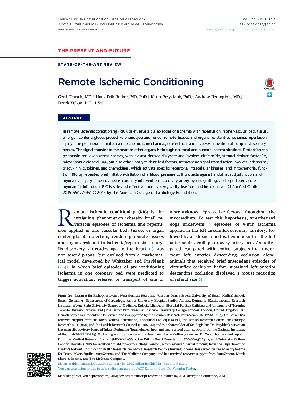 Remote Ischemic Conditioning 