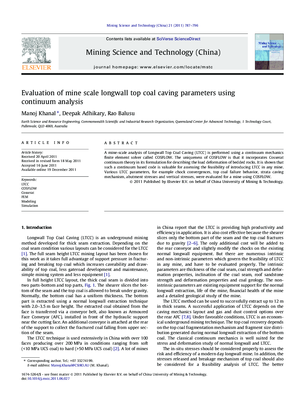 Evaluation of mine scale longwall top coal caving parameters using continuum analysis