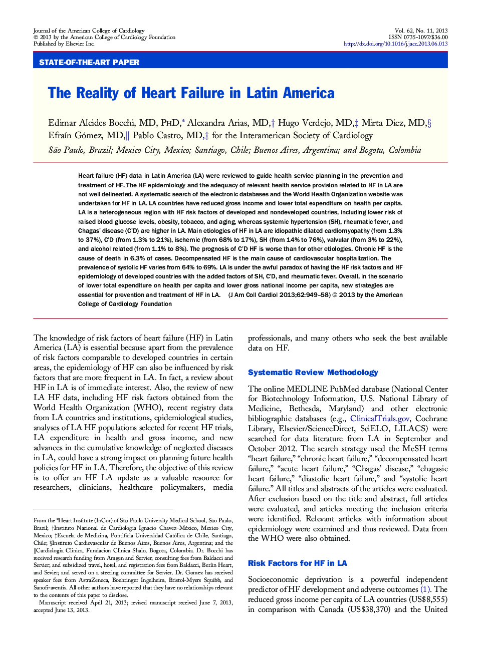 The Reality of Heart Failure in Latin America 